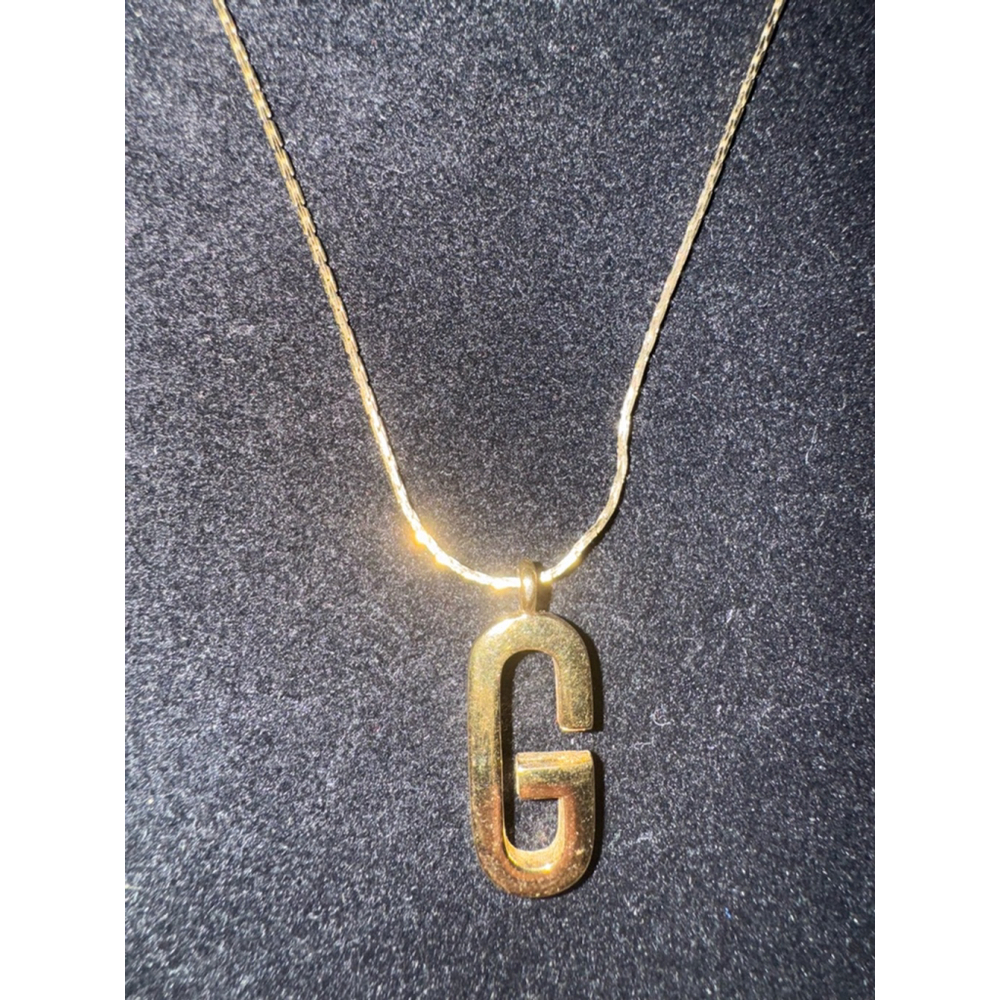 Women's Givenchy Gold Necklace 15 inch chain 1 inch pendant - Picture 3 of 6